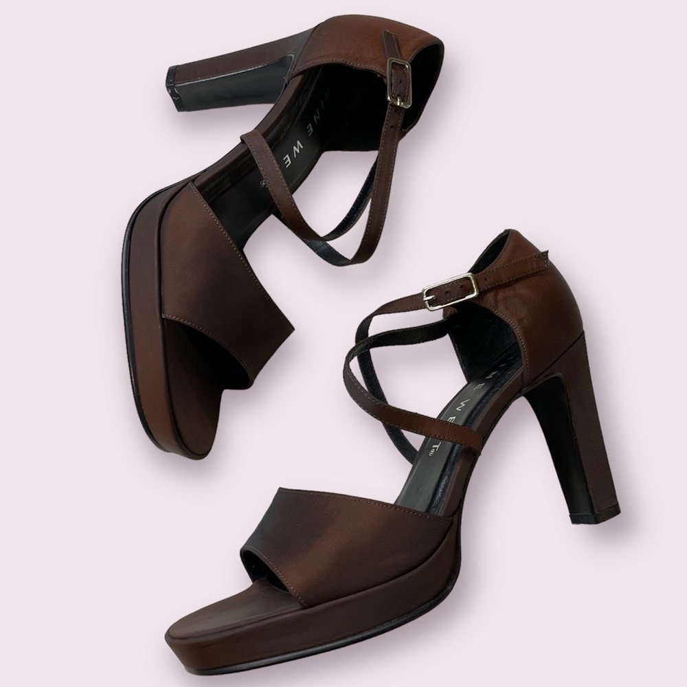 Nine West Satin Strappy Heels